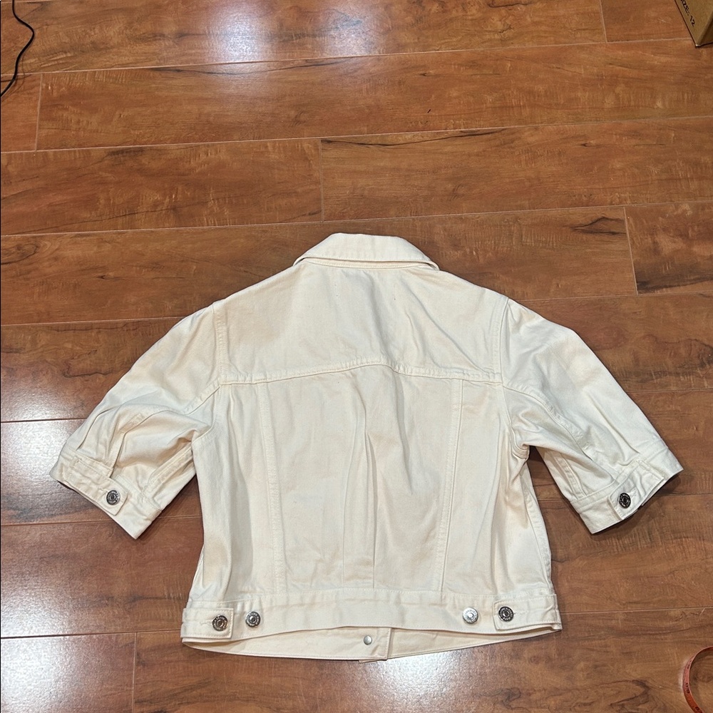 Veronica Beard Raina Short Sleeve Denim Jacket - Picture 8 of 14